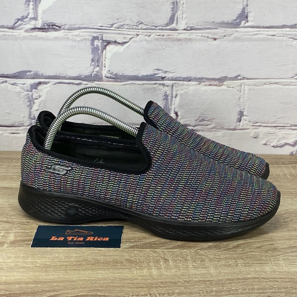 Skechers Goga Max Go 4 Multi Black Slip On Shoes